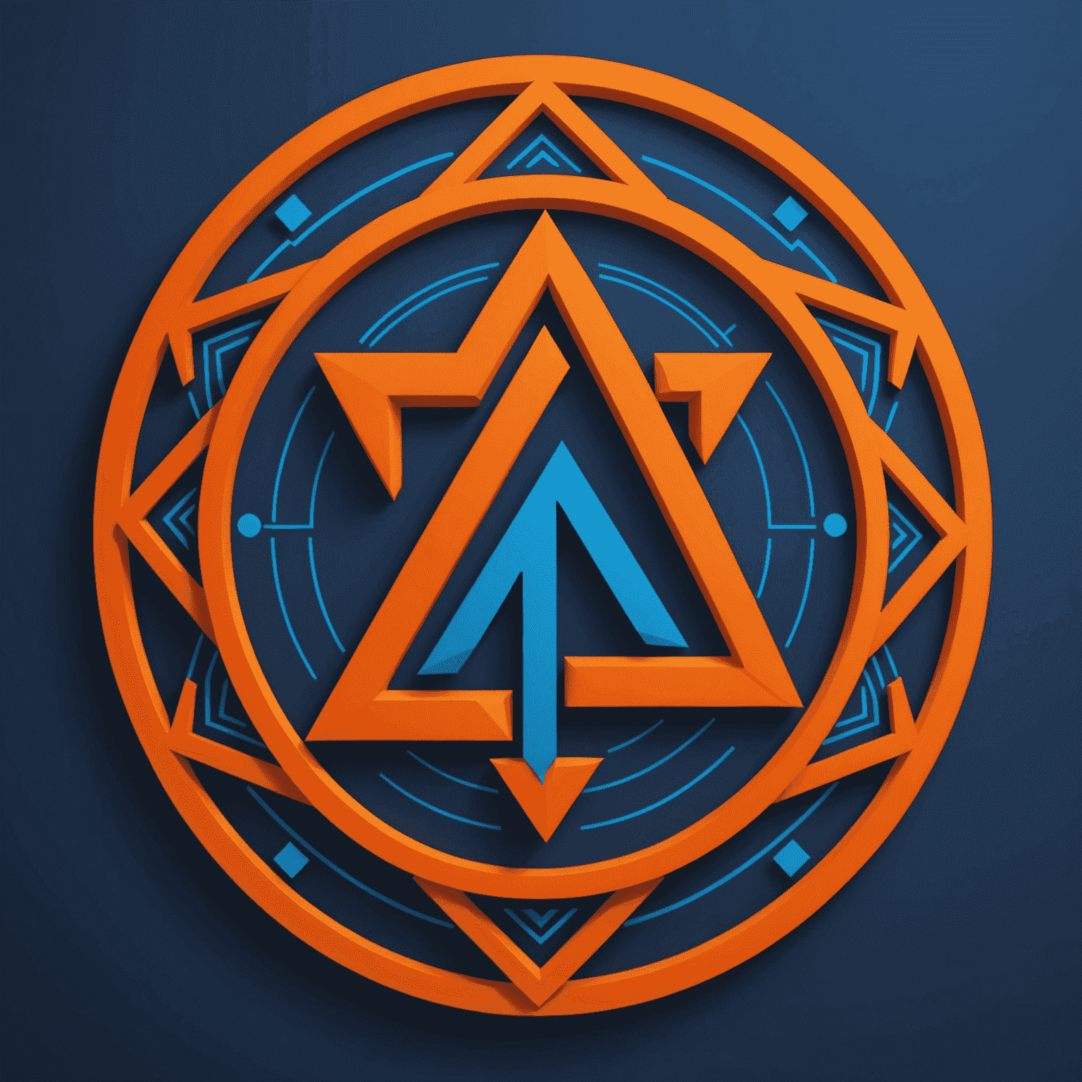 Affinity FCU logo featuring a stylized 'A' with interlocking geometric shapes in deep blue and bright orange